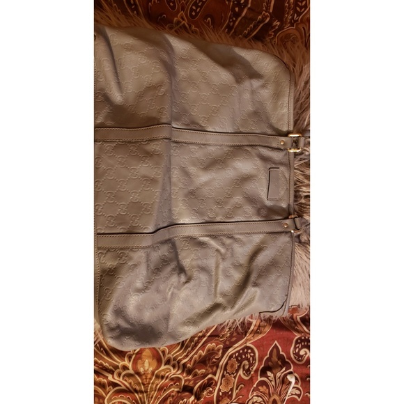 Grey leather Guccissima large tote bag - Picture 2 of 7
